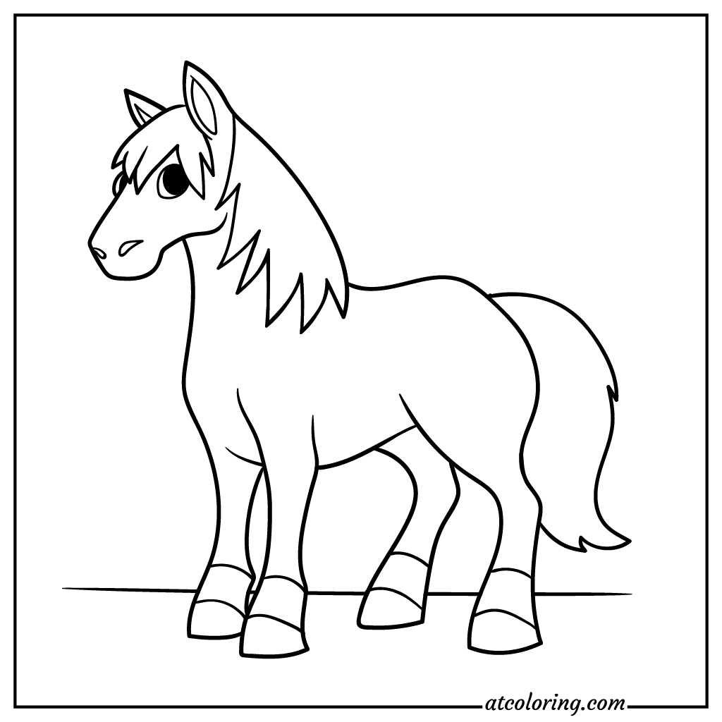 Big n strong horse coloring pages