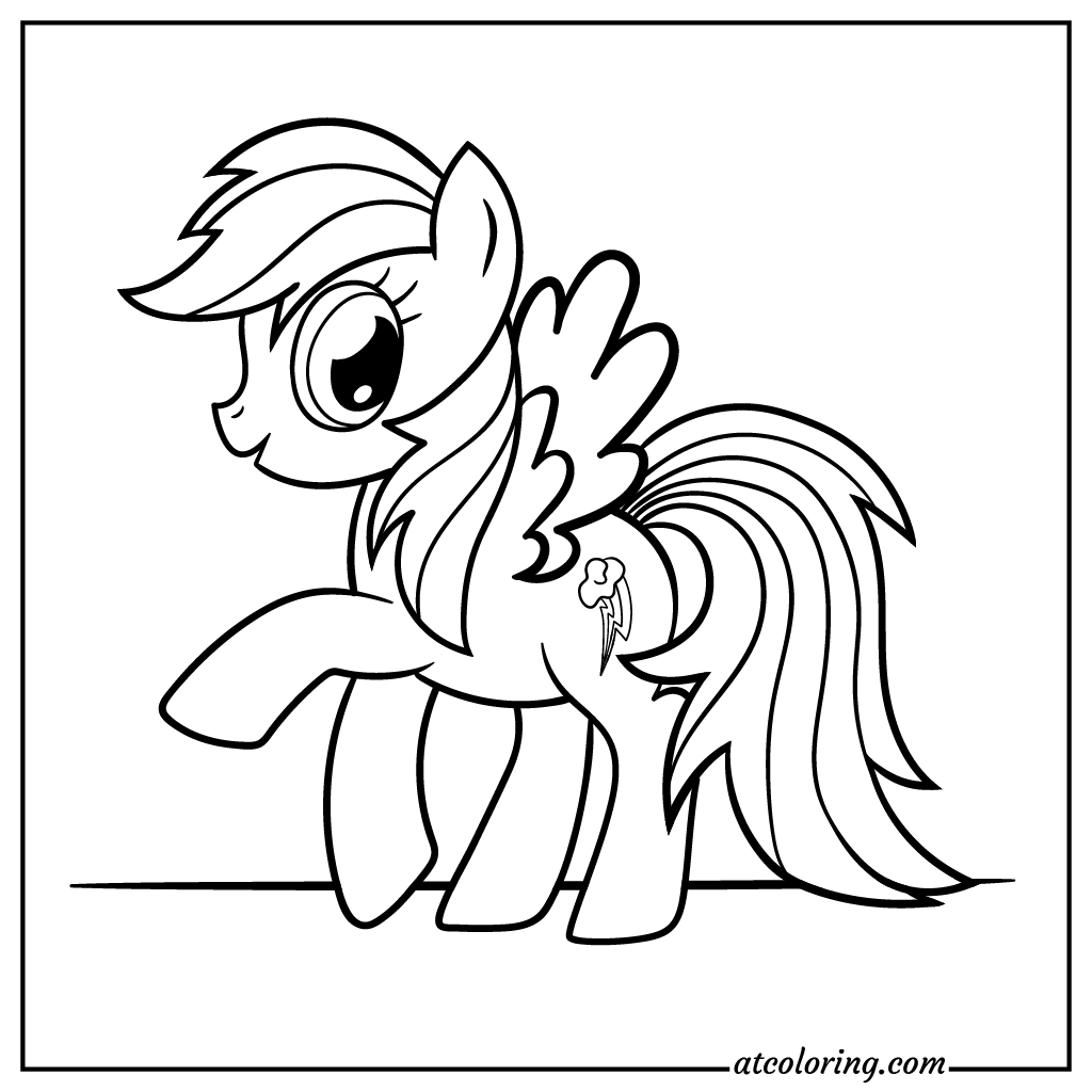 Rainbow dash my little pony coloring pages